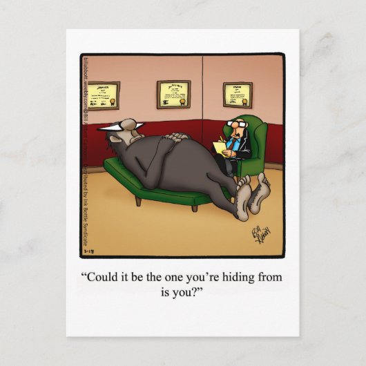 ビッおもしろいク足ユーモアはがき ポストカード (正面)