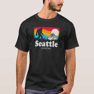 ビッおもしろいグパーソナライズされた足シアトル Tシャツ