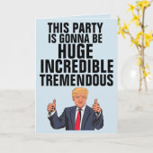 ビッおもしろいグ・リーグのドナルド・トランプ誕生日カード カード (黄色い花)