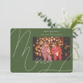 ビッはっきりしたクおもしろいオリーブグリーンスクリプトホリメリーデイ シーズンカード (スタンド正面)