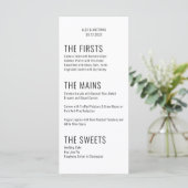 ビッはっきりしたクタイポグラフィモダン結婚白黒 メニュー (スタンド正面)