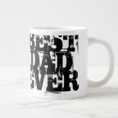 ビッはっきりしたク動揺して最高のパパエバータイポグラフィ ジャンボコーヒーマグカップ (右)