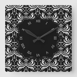 ビッはっきりしたグダマスク（白） スクエア壁時計