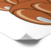 ビッよくはしゃぐグブルーアイズおもしろいお洒落子猫 ポスター (角)