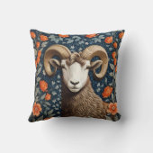 ビッエレガントクホルンシープウィリアムインスパイアモリス クッション (裏面)