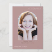 ビッエレガントク型写真卒業バラ 招待状 (正面)