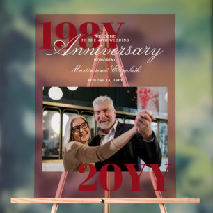 ビッエレガントグ・ナンバーズ40結婚周年記念写真 アクリルサイン