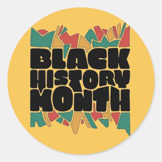 ビッカラフルト黒はっきりした履歴月ステッカー ラウンドシール (正面)