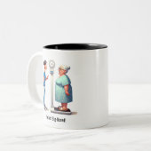 ビックシニアスケール対エイブスケール ツートーンマグカップ (正面左)