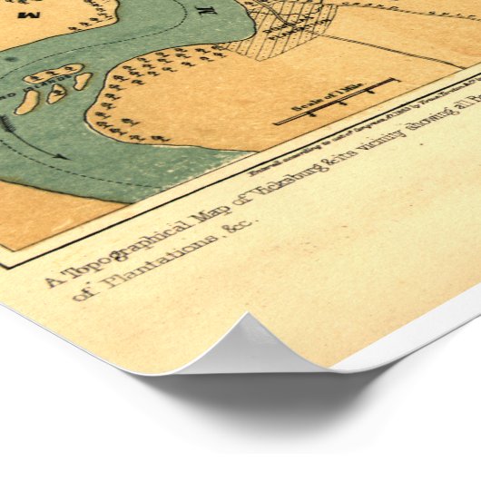 ビックスバーグの内戦の地図と防衛 ポスター (角)