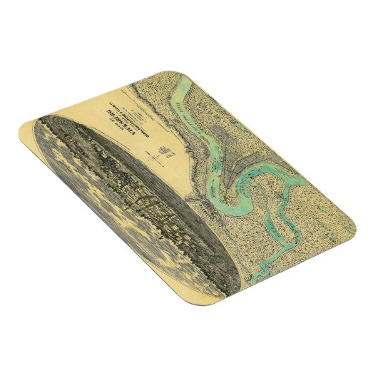 ビックスバーグミシシッピ1863年の内戦の時代の地図 マグネット (右側)