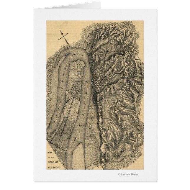 ビックスバーグ包囲 – 南北戦争パノラママップ (正面)