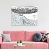 ビックスバーグ包囲 – 南北戦争パノラママップ2 キャンバスプリント (インサイチュ (リビング))