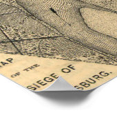 ビックスバーグ包囲 – 南北戦争パノラママップ ポスター (角)