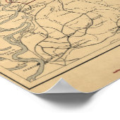 ビックスバーグ包囲 – 南北戦争パノラママップ ポスター (角)