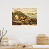 ビックスバーグ包囲Kurz and Allison 1863 ポスター (キッチン)