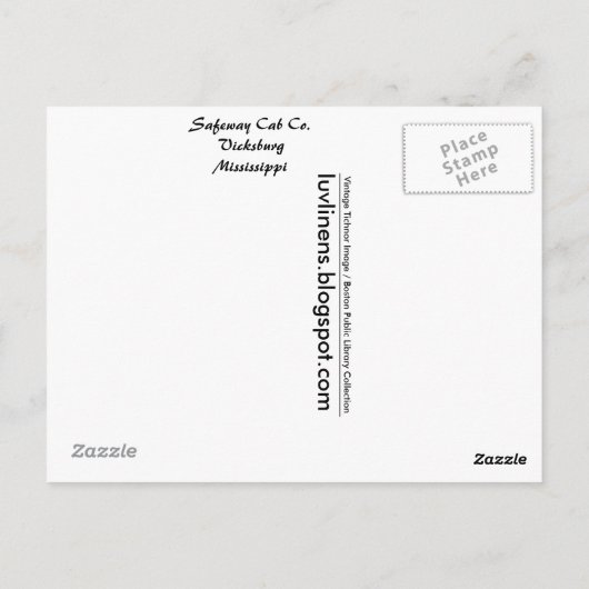 ビックスバーグ・セーフウェイ・キャブ・ミシシッピ ポストカード (裏面)