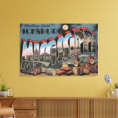 ビックスバーグ,ミシシッピー – ラージ・レター・シーン キャンバスプリント (インサイチュ (リビング))