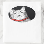 ビックネコGASPミーム- Oval Stickers 楕円形シール (バッグ)