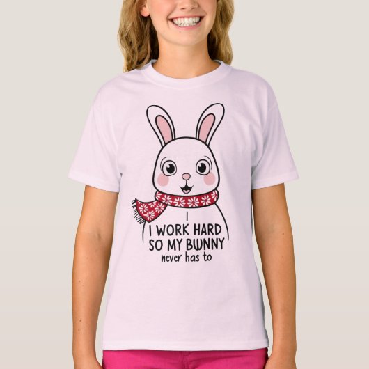 ビックバニーTシャツ – Cute Bunny Reaction with Tシャツ (正面)