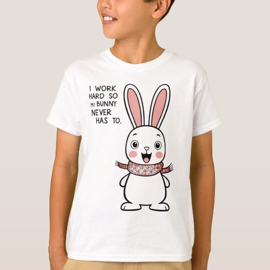 ビックバニーTシャツ – Cute Bunny Reaction with Tシャツ (正面)