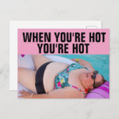 ビックビックビキニガールオンビーチはがき ポストカード (正面/裏面)