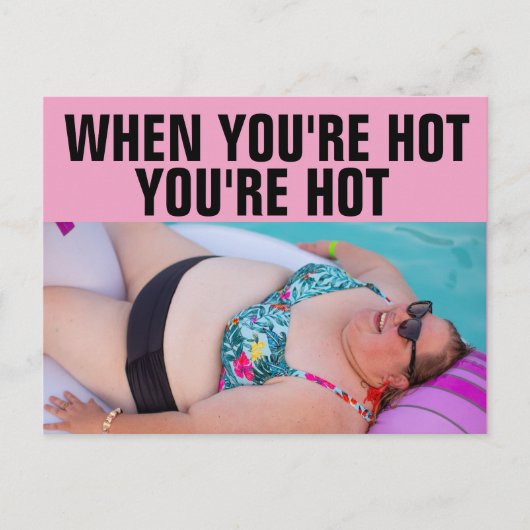 ビックビックビキニガールオンビーチはがき ポストカード (正面)