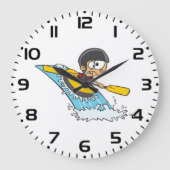 . .ビックボーイとホワイトウォーター・ラフティングの冒険 ラージ壁時計 (正面)