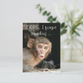 ビックモンキーと大きな目文字カード ポストカード (スタンド正面)