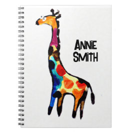 ビックリうぶな人キリン！編集可能な名前 ノートブック