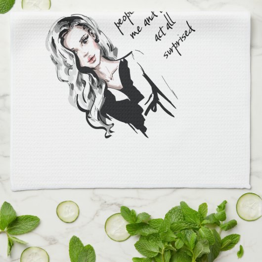 ビックリした キッチンタオル (折り畳み)