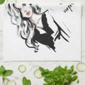 ビックリした キッチンタオル (折り畳み)