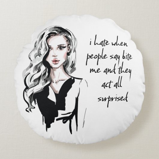 ビックリした ラウンドクッション (正面)