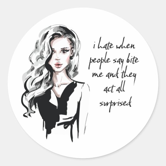 ビックリした ラウンドシール (正面)