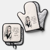 ビックリした 鍋つかみ&鍋敷きセット (正面/裏面)