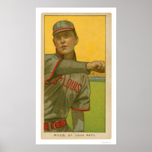 ビックWillisのベースボールカード1911年 ポスター