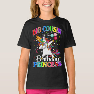ビッグいとこの誕生日プリンセスユニコーン Tシャツ