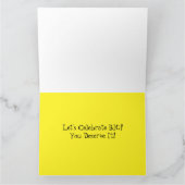 ビッグおもしろいカラフルおめでとうお祝い8x10 カード (内部)