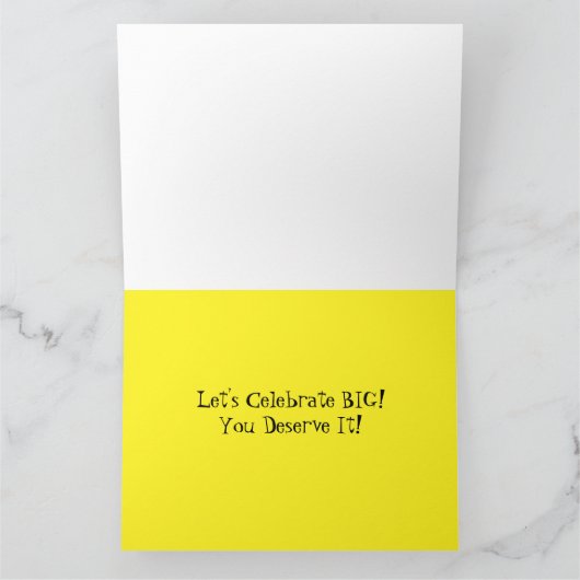 ビッグおもしろいカラフルおめでとうお祝い8x10 カード (内部)