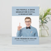 ビッグおもしろいセリフ卒業招待状 案内状 (スタンド正面)