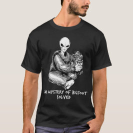 ビッグおもしろいフットのギフトの謎のビッグ足エイリアンUFO Tシャツ