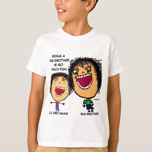ビッグおもしろいブラザー漫画 Tシャツ (正面)