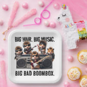 ビッグおもしろいヘアミュージックボームボックスハムスタースーパーグループ ペーパープレート (パーティー)