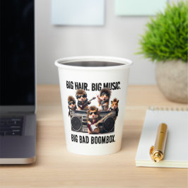 ビッグおもしろいヘアミュージックボームボックスハムスタースーパーグループ 紙コップ