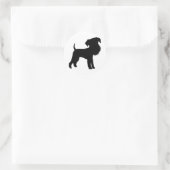 ビッグおもしろいヘッドアイレデールテリア ラウンドシール (バッグ)