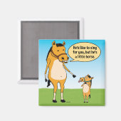 ビッグおもしろいホースアンドリトルホース冷蔵庫用マグネット マグネット (正面/裏面)