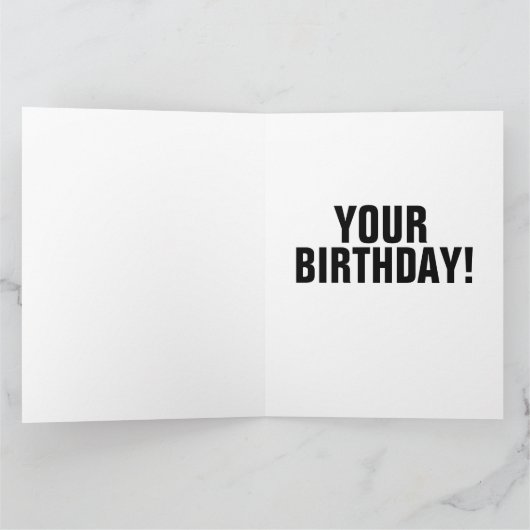 ビッグお尻ガールオーバーサイズ誕生日カード カード (内部)