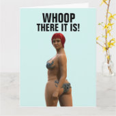 ビッグお尻ガールオーバーサイズ誕生日カード カード (黄色い花)