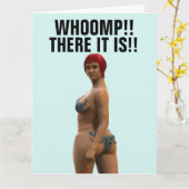 ビッグお尻ガールオーバーサイズ誕生日カード カード (黄色い花)