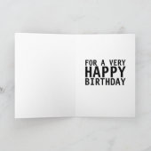 ビッグお尻ガールガール誕生日カード カード (内部)